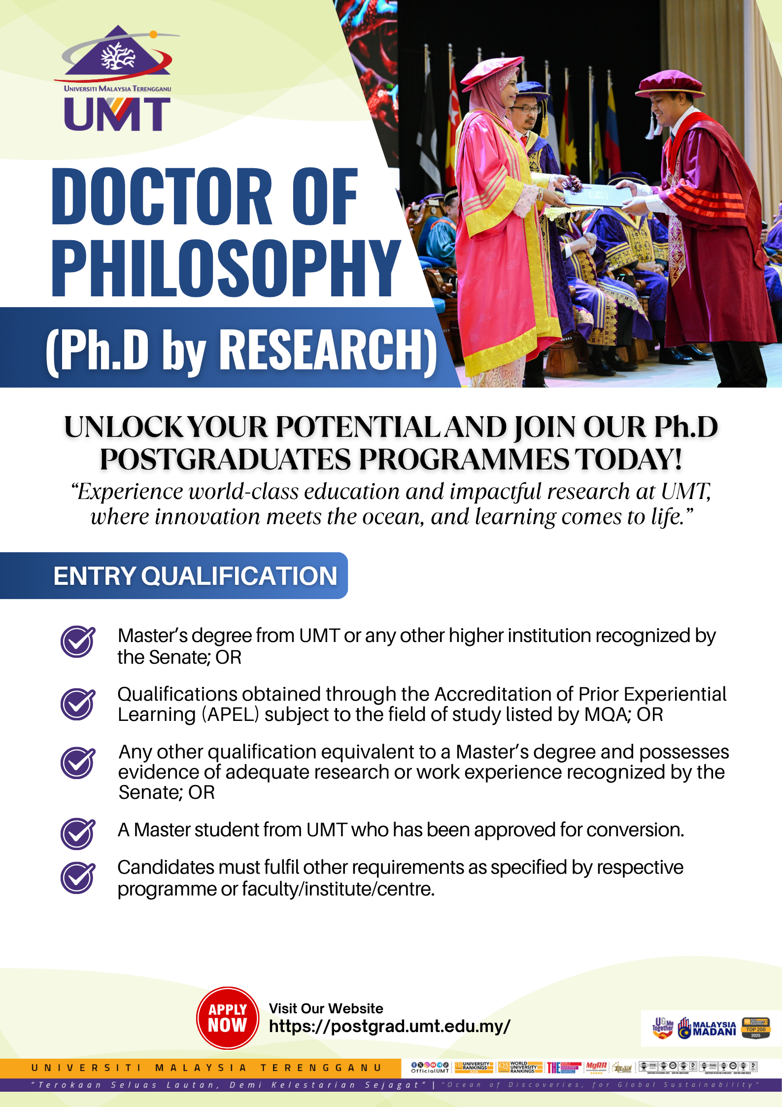 Entry for PhD