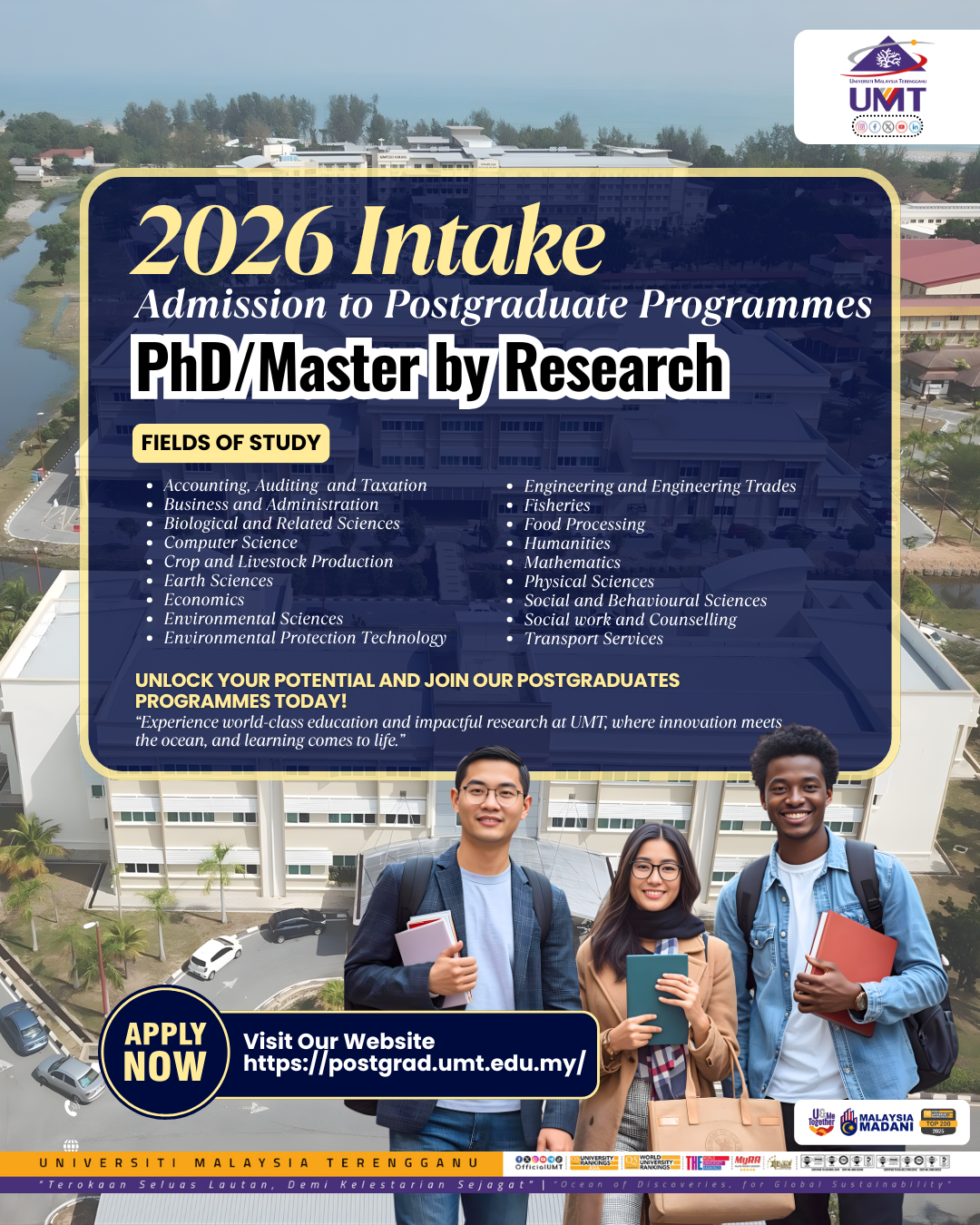 PhD-Master by Research Intake 2026